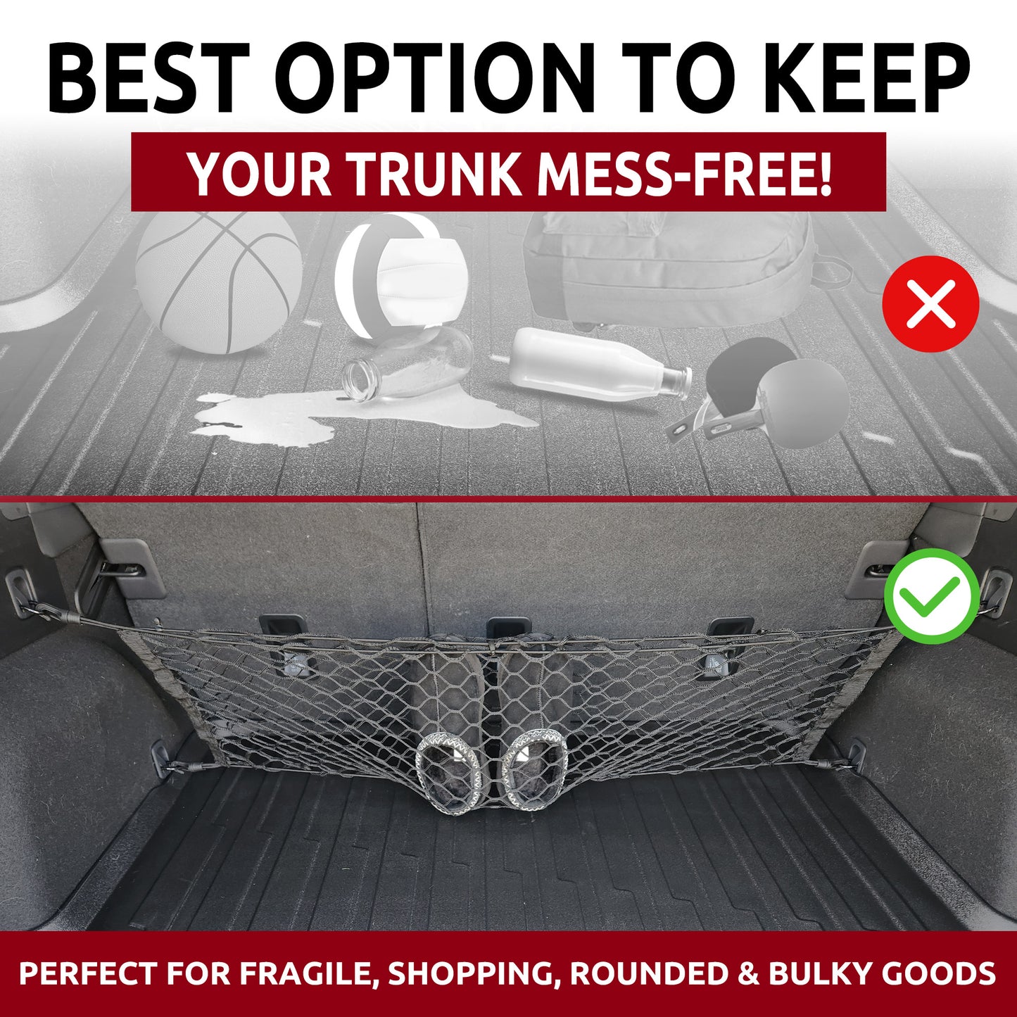Envelope Style Trunk Cargo Net for Subaru Outback 2020-2025