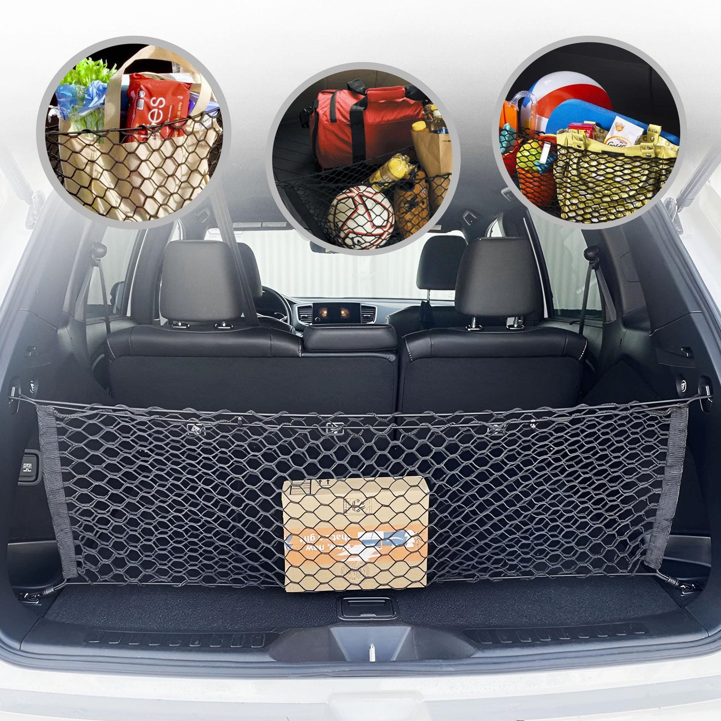 TN TRUNKNETS INC Envelope Style Automotive Elastic Trunk Mesh Cargo Net for Honda Passport EX L Elite 2019-2025