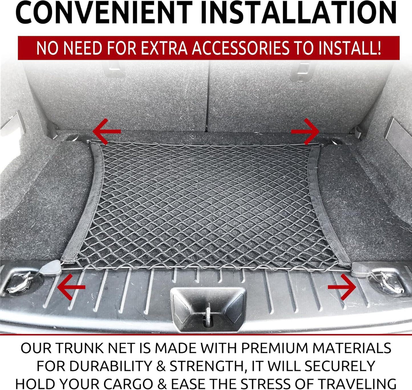 Floor Style Elastic Trunk Cargo Net for BMW i3 i 3 2014-2021