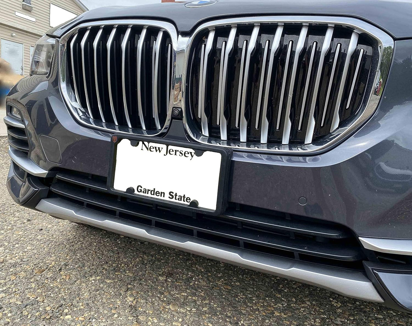 A NASA-Like Rubber Heavy Duty Front License Plate Frame Tag Holder Guard Bumper for BMW