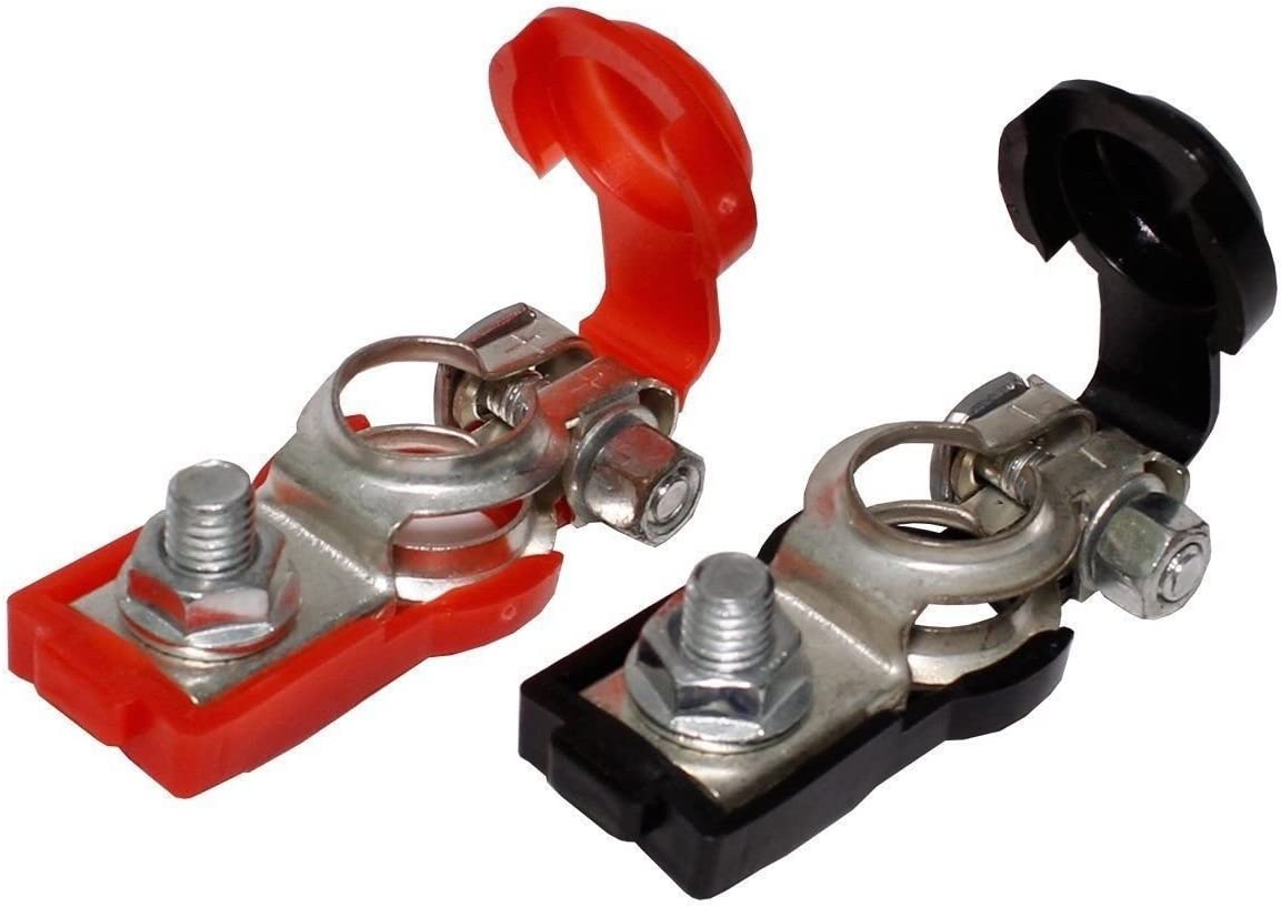 Universal Negative & Positive Battery Cable Terminals - Automotive Terminal Clamps Connectors
