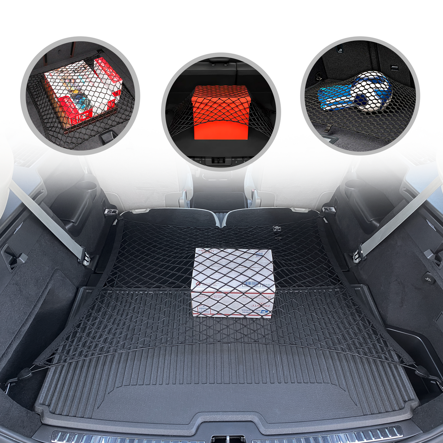 Floor Style Elastic Trunk Cargo Net for Volvo XC90 2015-2024