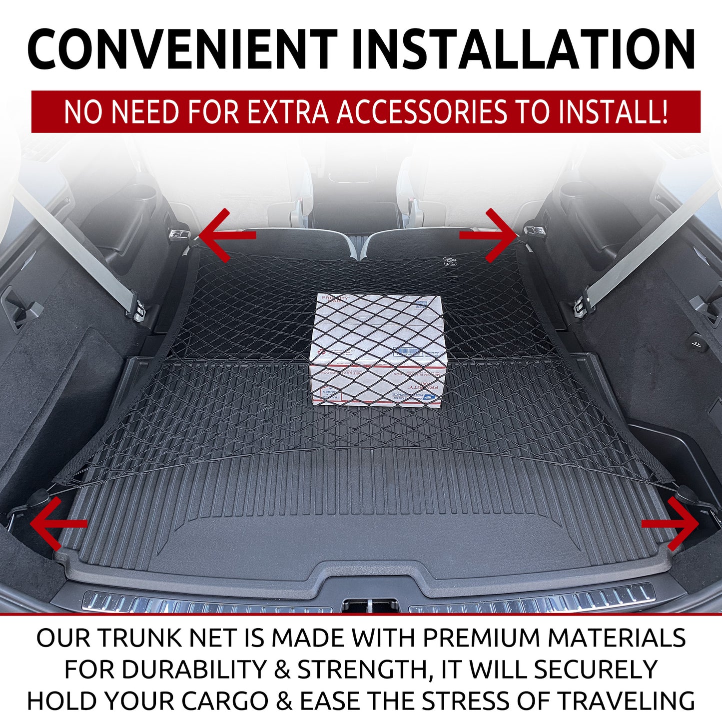 Floor Style Elastic Trunk Cargo Net for Volvo XC90 2015-2024