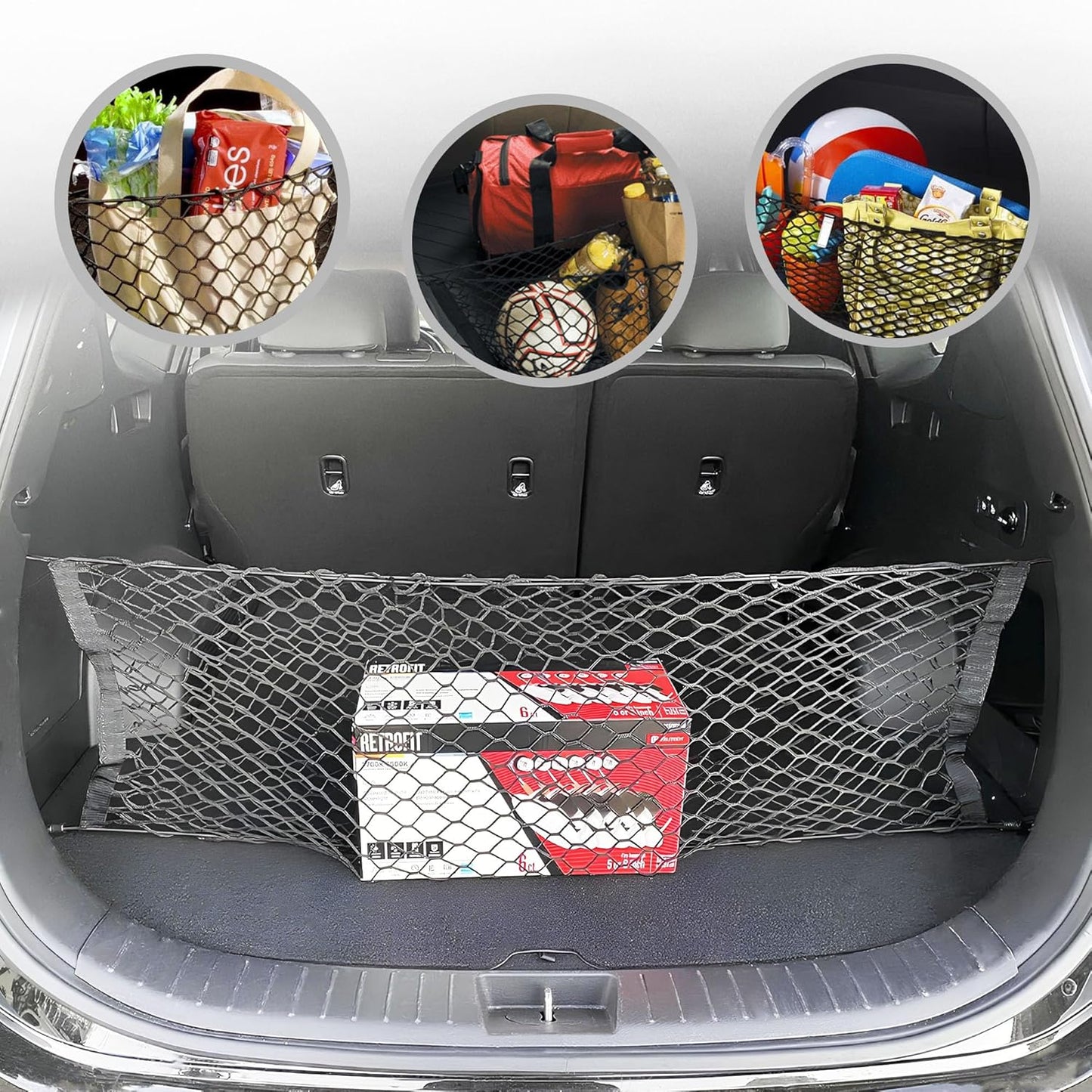 Envelope Style Trunk Cargo Net for Hyundai Santa FE SE SEL 2021-2024