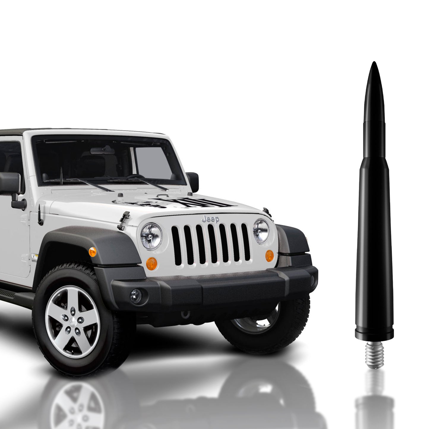 Bullet Antenna for Jeep Wrangler 1987-2006 - 4.25 Inch