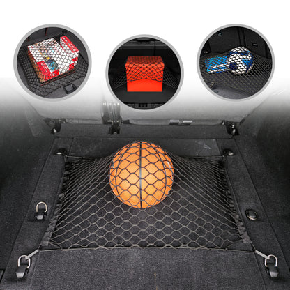 Floor Style Elastic Trunk Cargo Net for Jeep Wrangler JL 4XE 4 Door 2019-2024