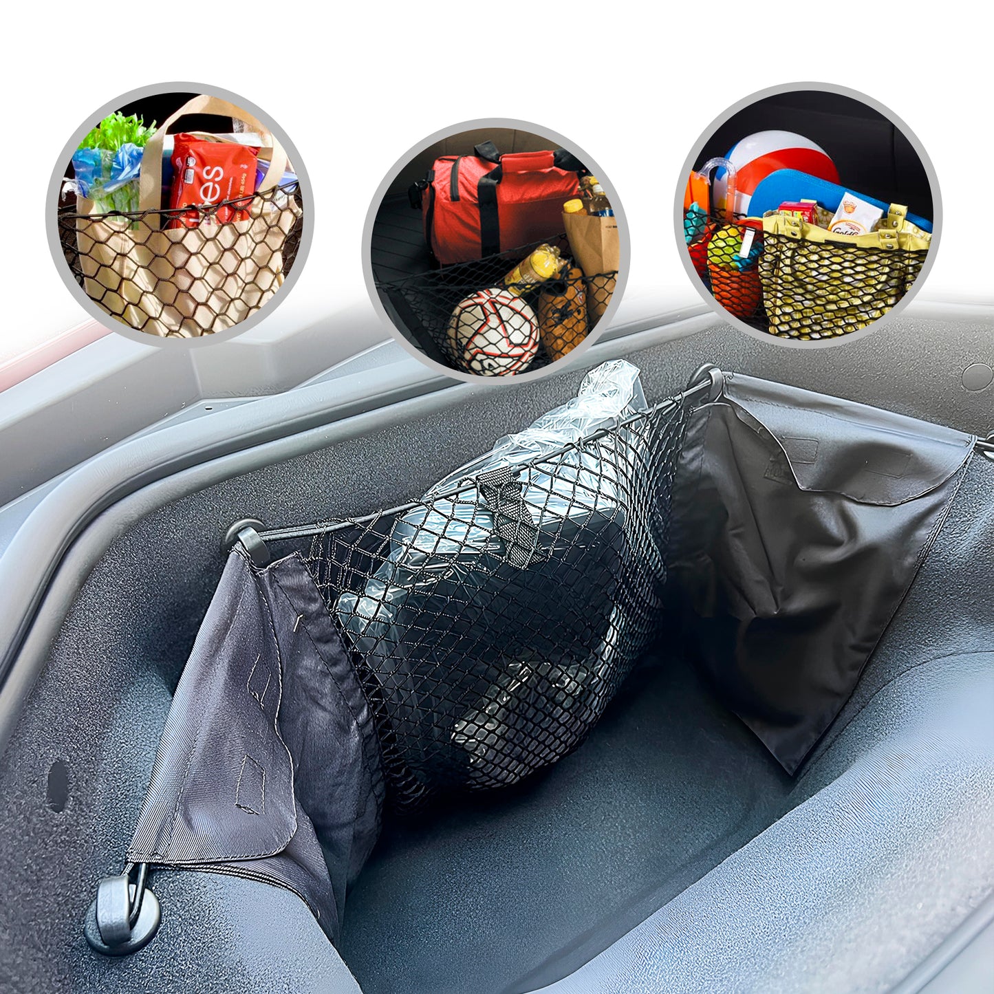 Envelope Style Trunk Cargo Net for Chevrolet Corvette Stingray 2020-2024