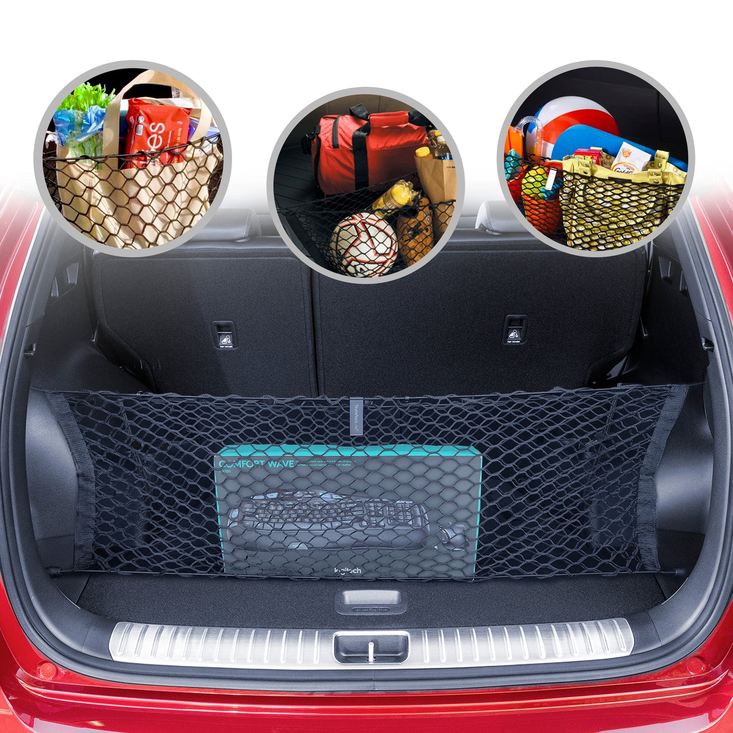 Envelope Style Trunk Cargo Net for Kia Sportage LX EX SX X-Line 2023-2025