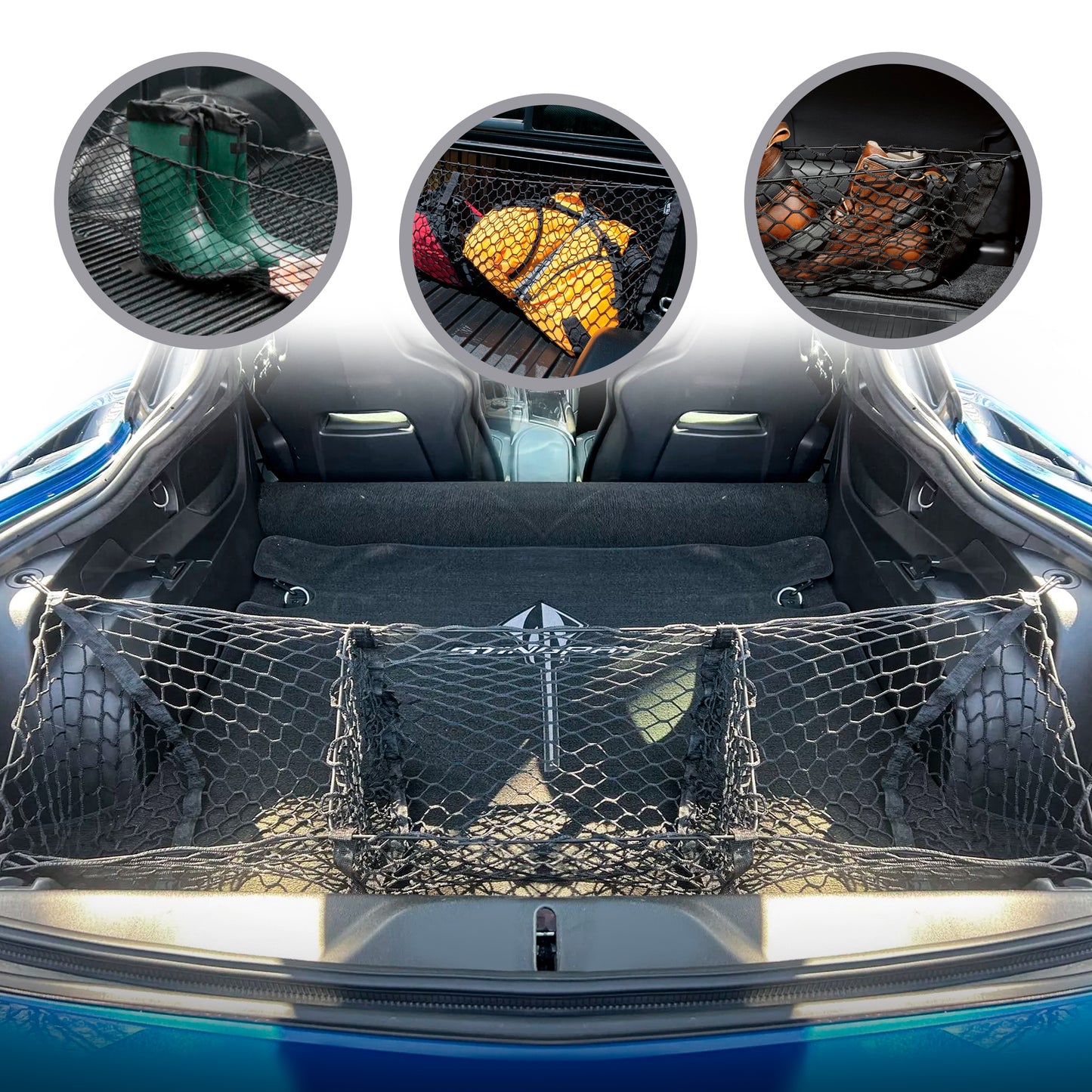 Envelope Style Trunk Cargo Net for Corvette 2015-2019