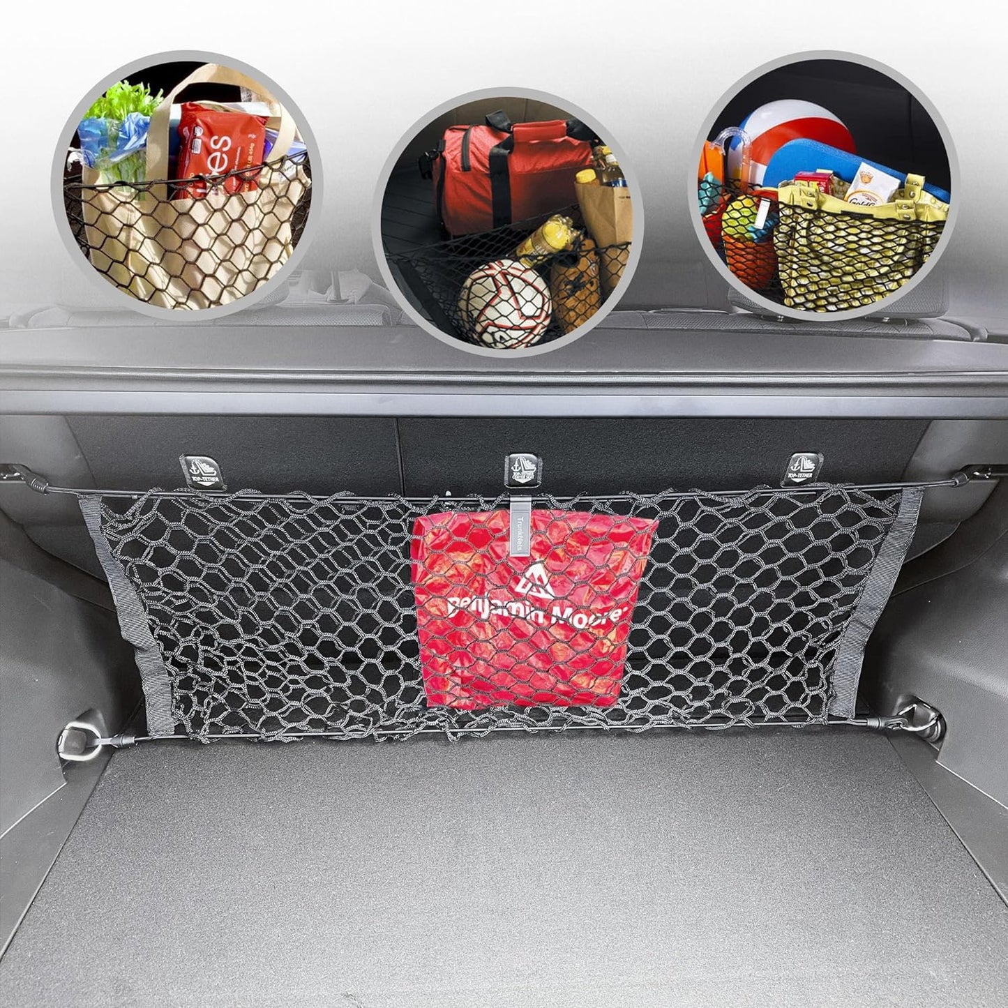 Envelope Style Trunk Cargo Net for Toyota RAV4 LE XLE Limited Adventure 2019-2024