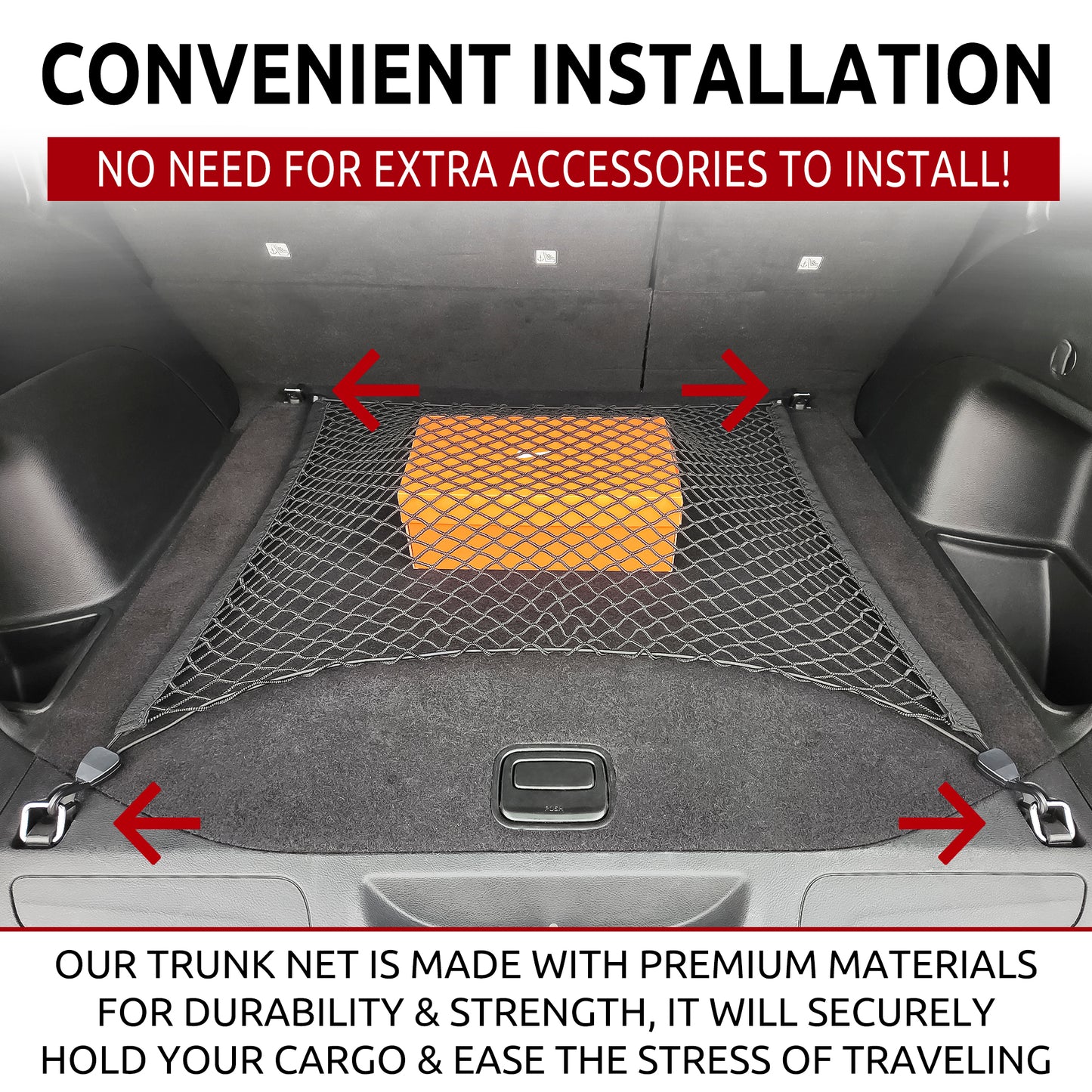 Envelope Style Trunk Cargo Net for JEEP GRAND CHEROKEE 2011 - 2020