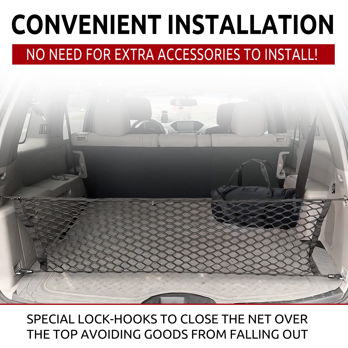 Envelope Style Trunk Cargo Net for Honda Pilot 2003 - 2015