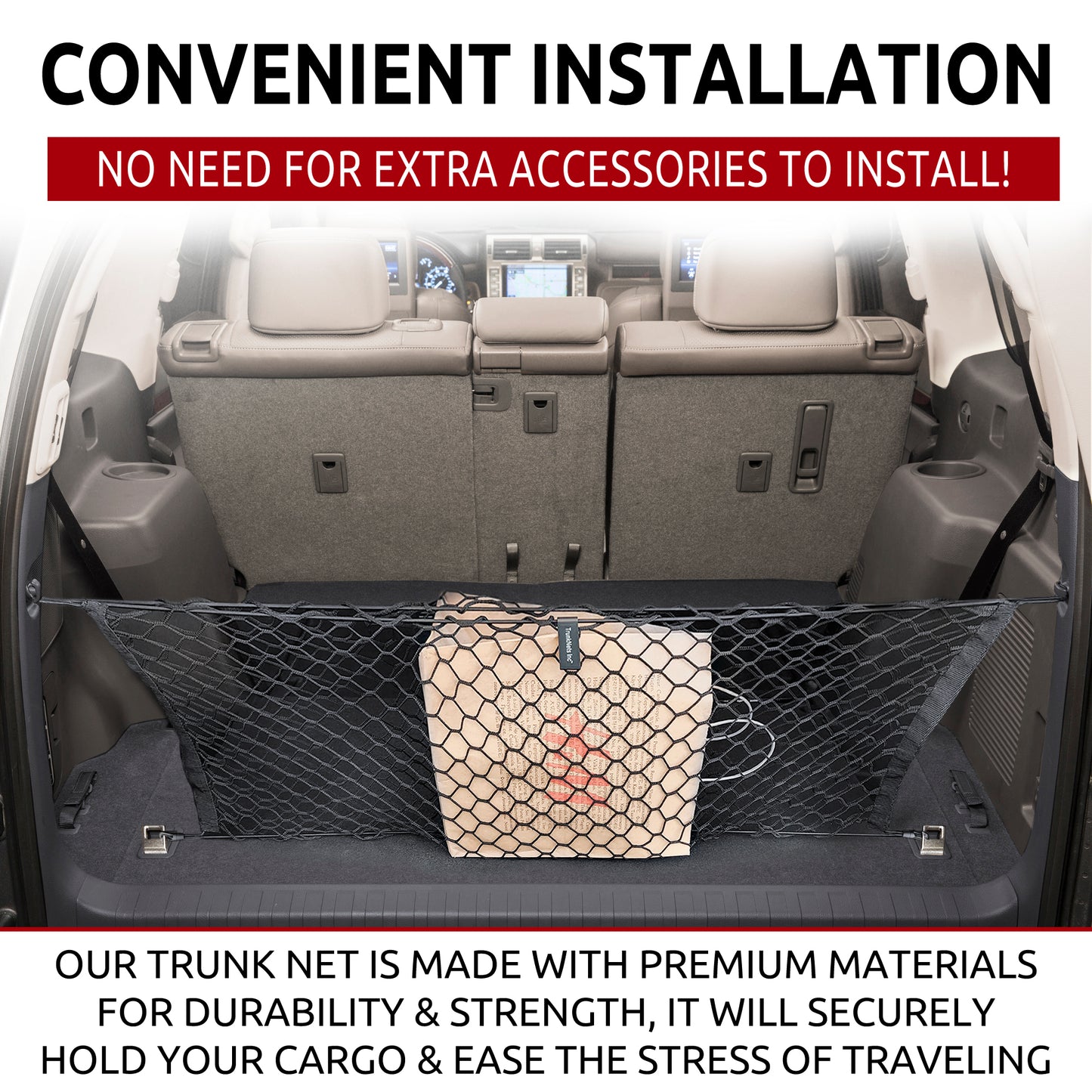 Envelope Style Trunk Cargo Net for Lexus GX460 2010-2023