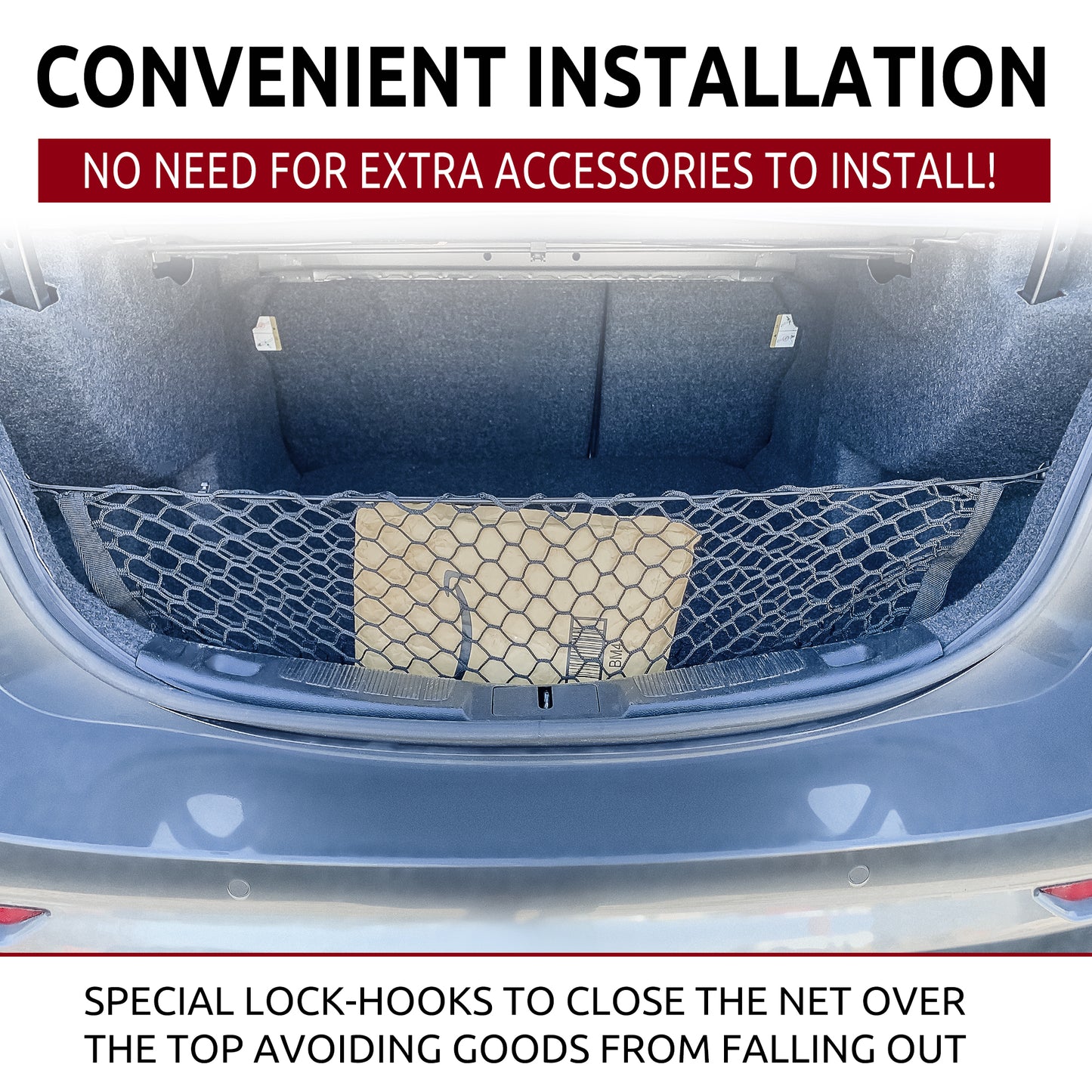 Envelope Style Trunk Cargo Net for Ford Fusion 2013 - 2020