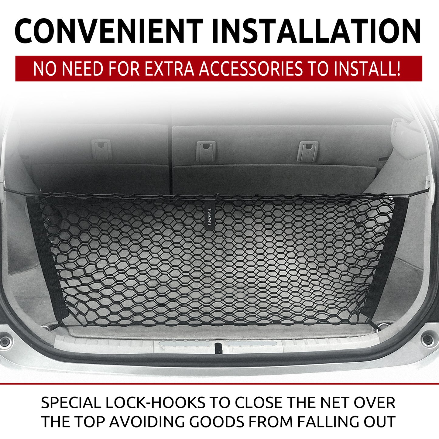 Envelope Style Trunk Cargo Net for Toyota Prius 2010 - 2015