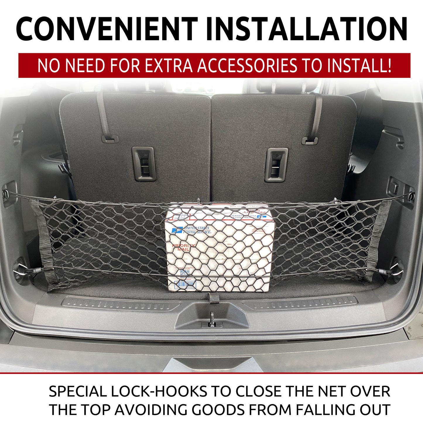 Envelope Style Trunk Cargo Net for GMC Acadia Accessories 2016-2023