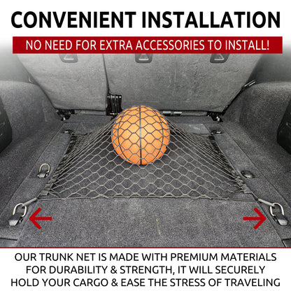 Floor Style Elastic Trunk Cargo Net for Jeep Wrangler JL 4XE 4 Door 2019-2024