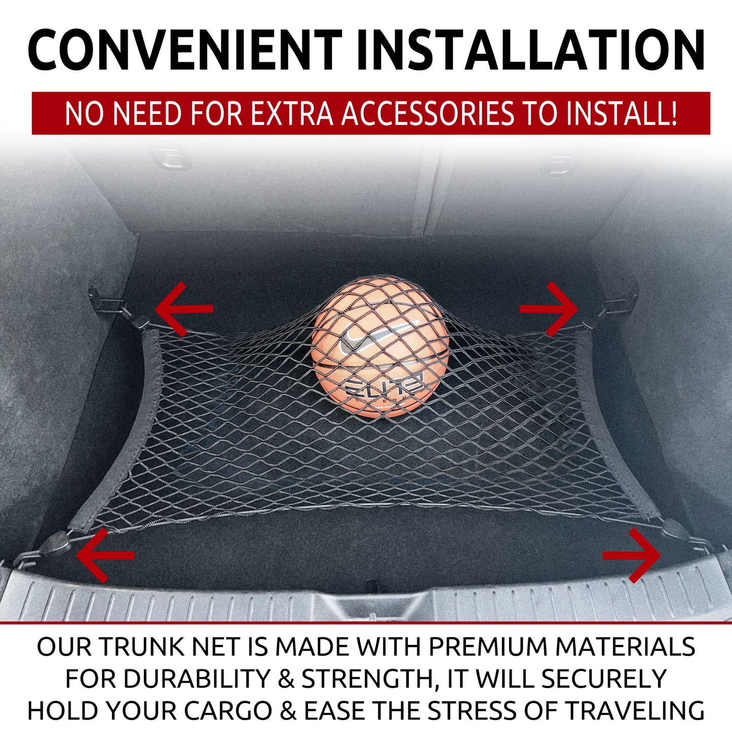 Floor Style Elastic Trunk Cargo Net for Mazda CX-30 2020-2023