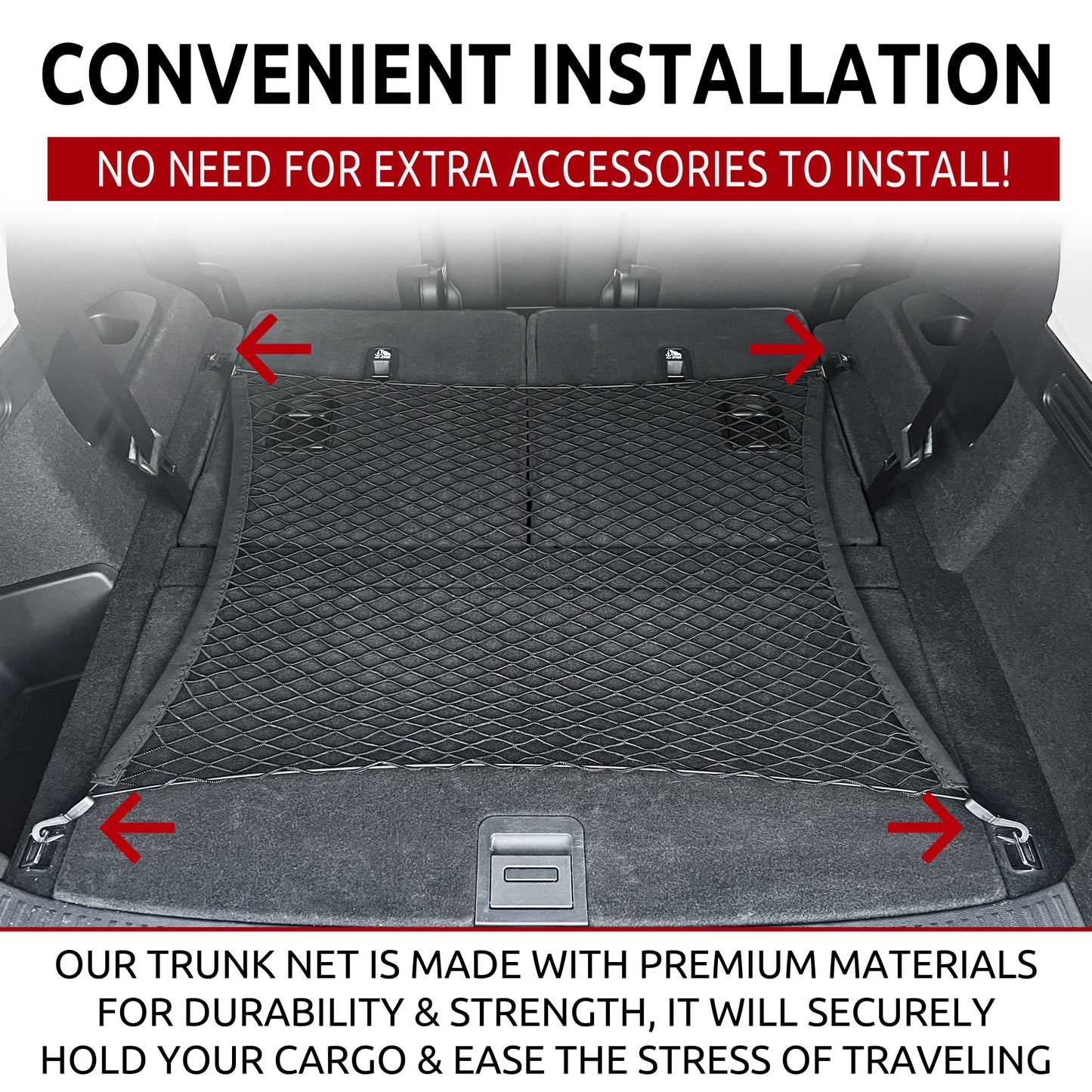 Floor Style Elastic Trunk Cargo Net for Acura MDX 2022-2025