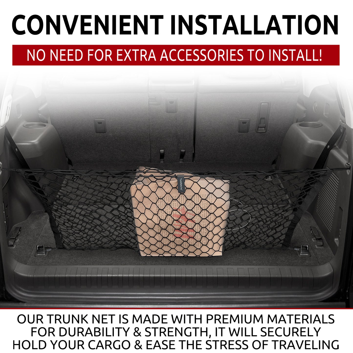 Envelope Style Trunk Cargo Net for Lexus GX 460 Luxury Premium 2022-2023