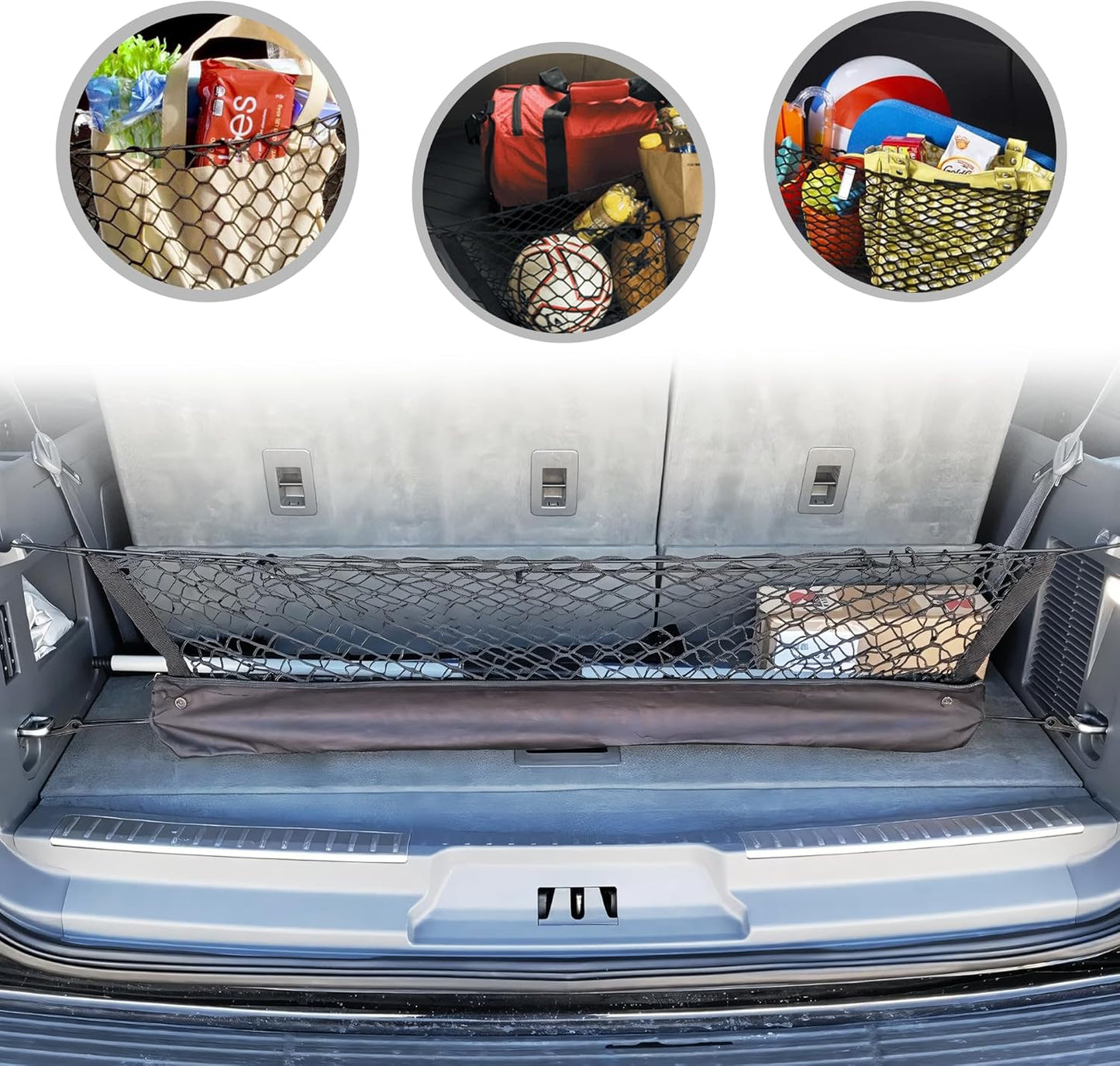 Envelope Style Trunk Cargo Net for Ford Expedition XL STX XLT 2018-2024