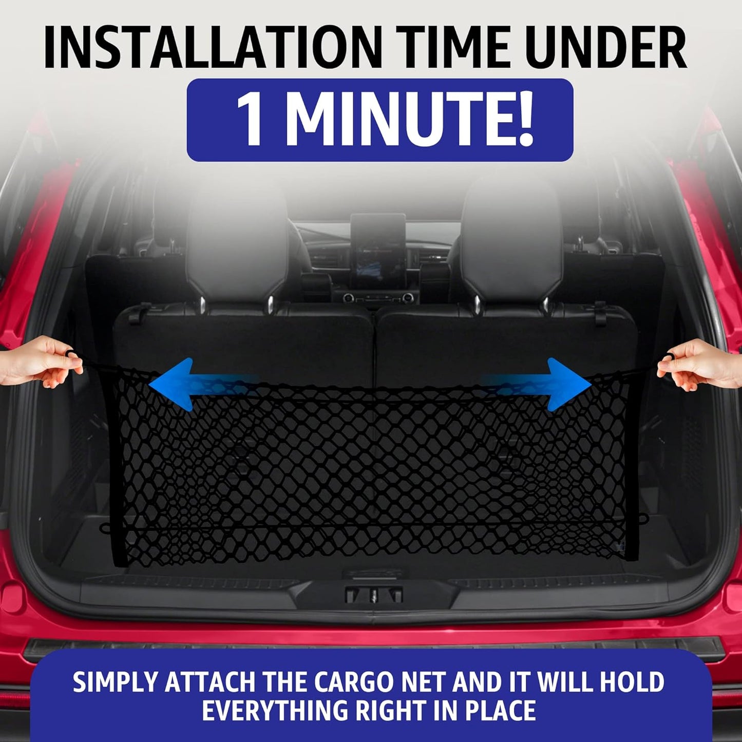 Envelope Style Trunk Cargo Net for Ford Explorer Base ST XLT 2020-2024