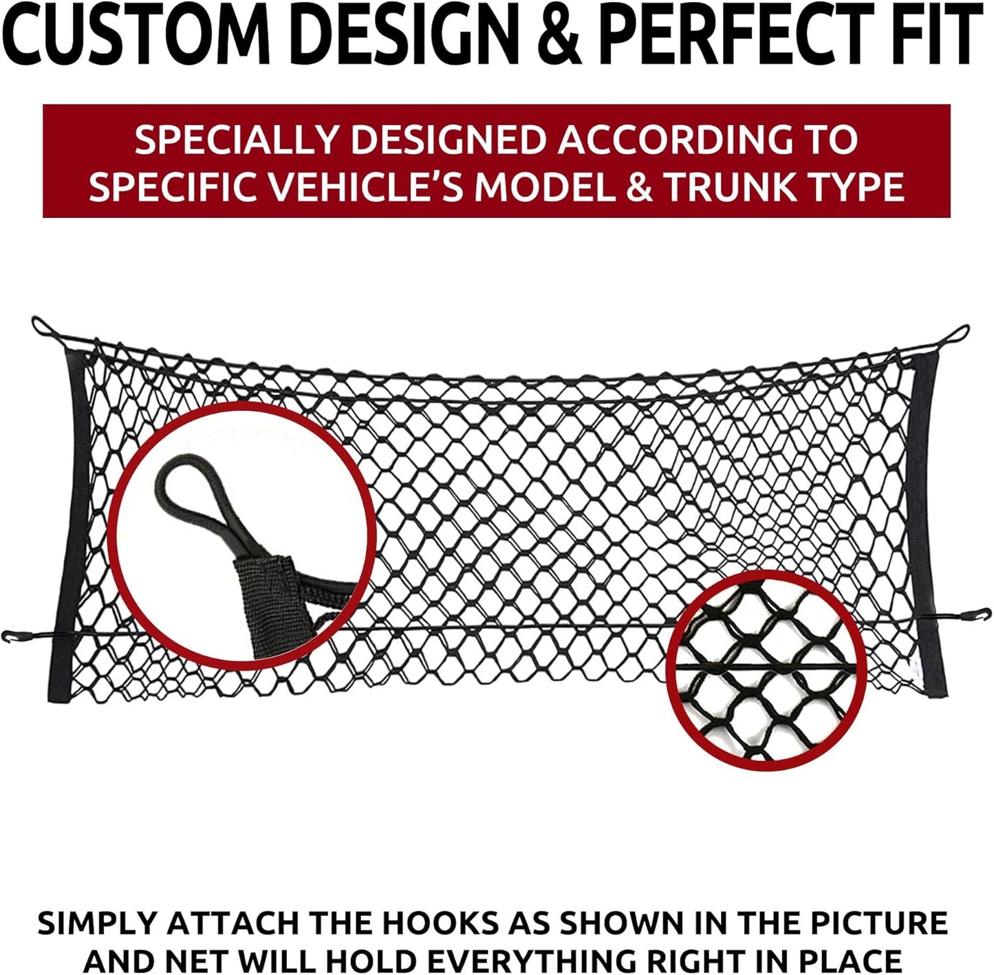 Envelope Style Trunk Cargo Net for GMC Yukon 2015-2020