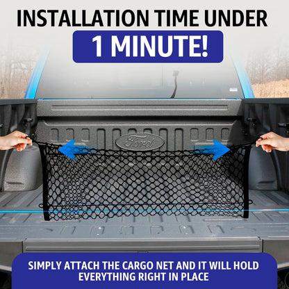 Envelope Style Trunk Cargo Net for Ford F 150 2015-2024