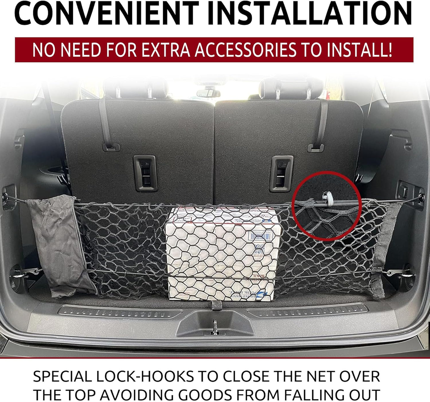 Envelope Style Trunk Cargo Net for GMC ACADIA 2017 - 2020