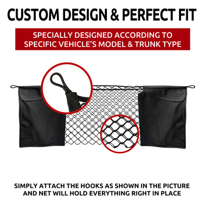 Envelope Style Trunk Cargo Net for Chevrolet Corvette Stingray 2020-2024