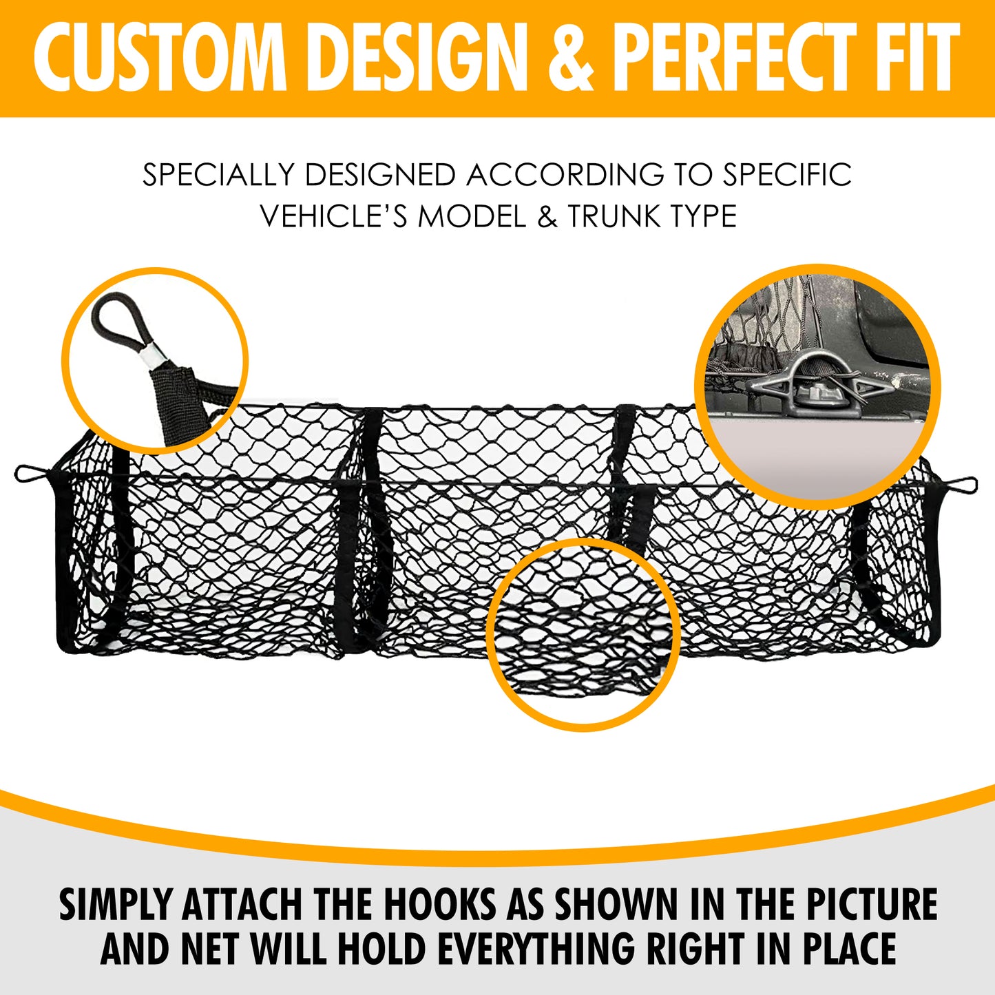 Envelope Style Trunk Cargo Net for Ram 1500 2019-2024