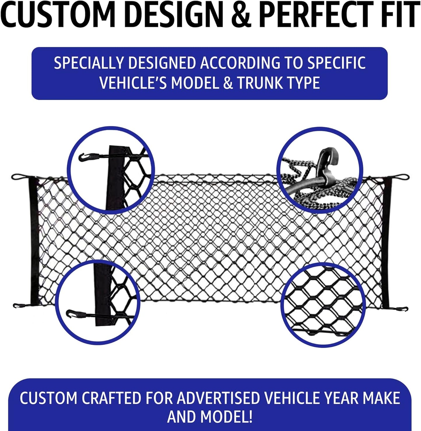 Envelope Style Trunk Cargo Net for Chevy Traverse 2018-2023