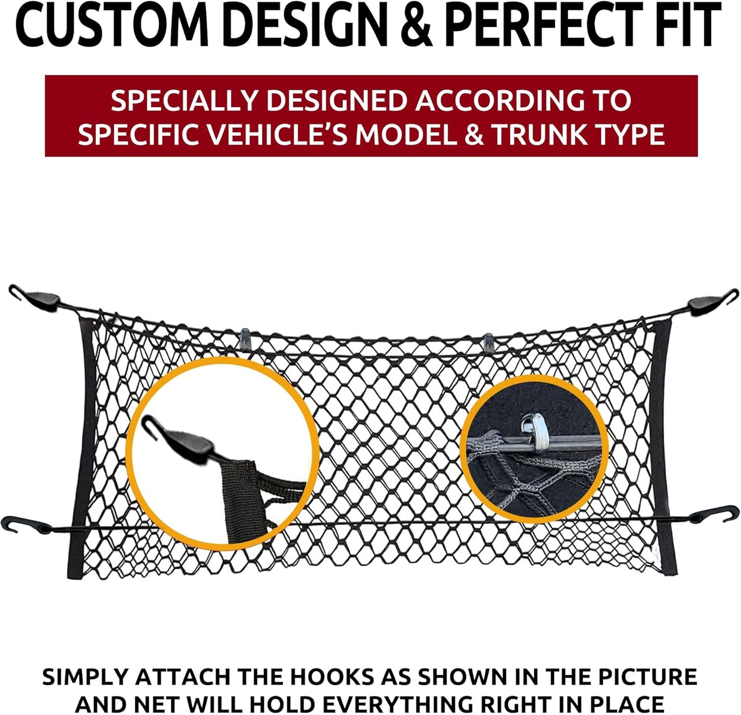 Envelope Style Trunk Cargo Net for Chevy Silverado Accessories WT LS LT LTZ 2013-2025