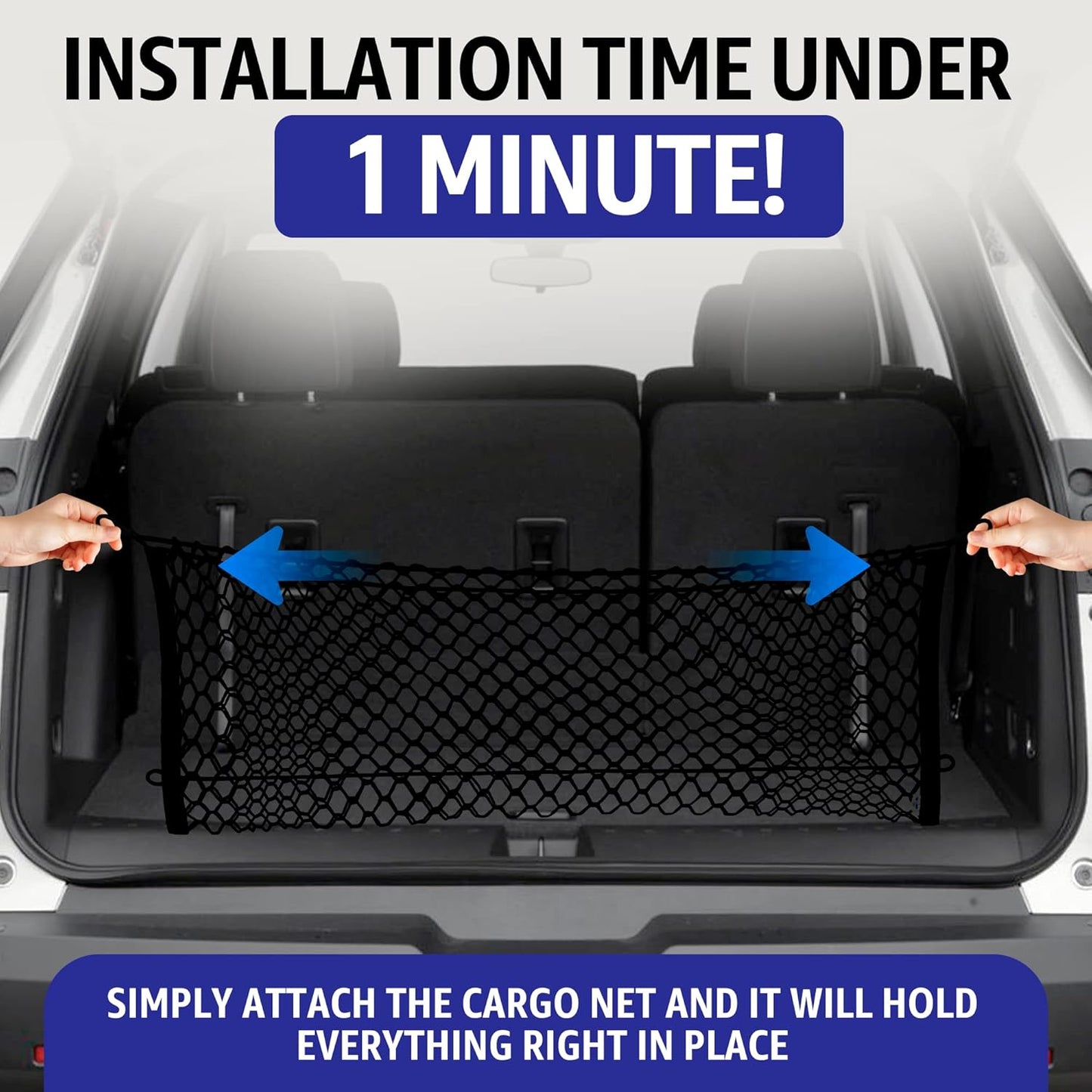 Envelope Style Trunk Cargo Net for Chevy Traverse 2018-2023