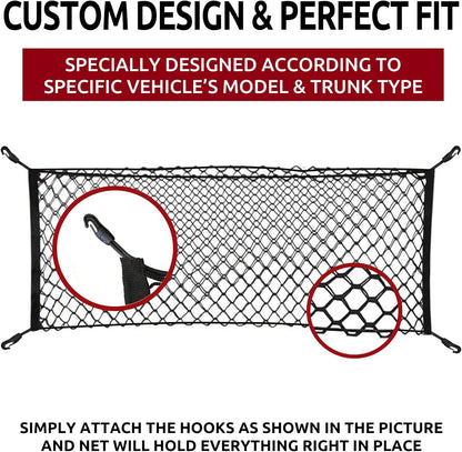 Envelope Style Trunk Cargo Net for For Nissan Armada 2005-2023