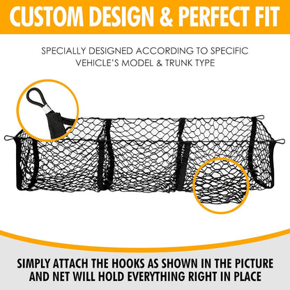 Envelope Style Trunk Cargo Net for Hyundai Santa Cruz 2022-2025