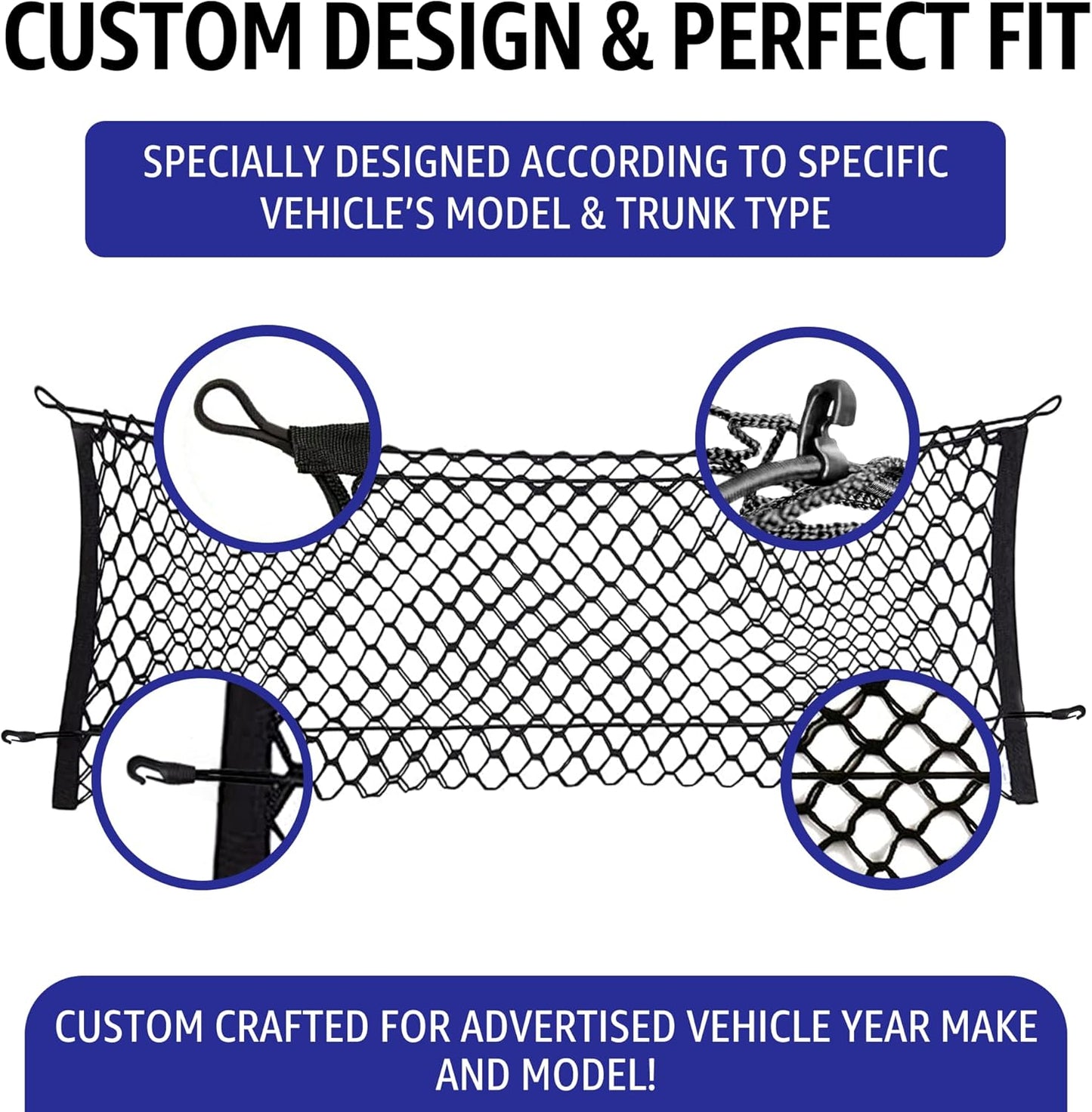 Envelope Style Trunk Cargo Net for Ford Explorer Base ST XLT 2020-2024