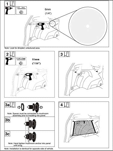 Trunknets Inc Hardware KIT for Subaru Cargo NET