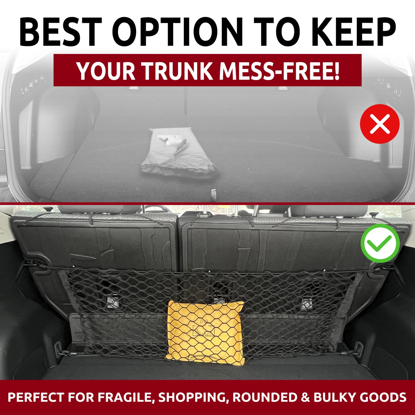 Envelope Style Trunk Cargo Net for Subaru Forester (SK) 2019-2024