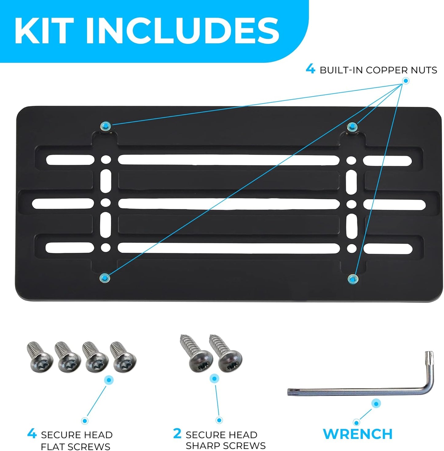 Front Bumper License Plate Bracket for HYUNDAI