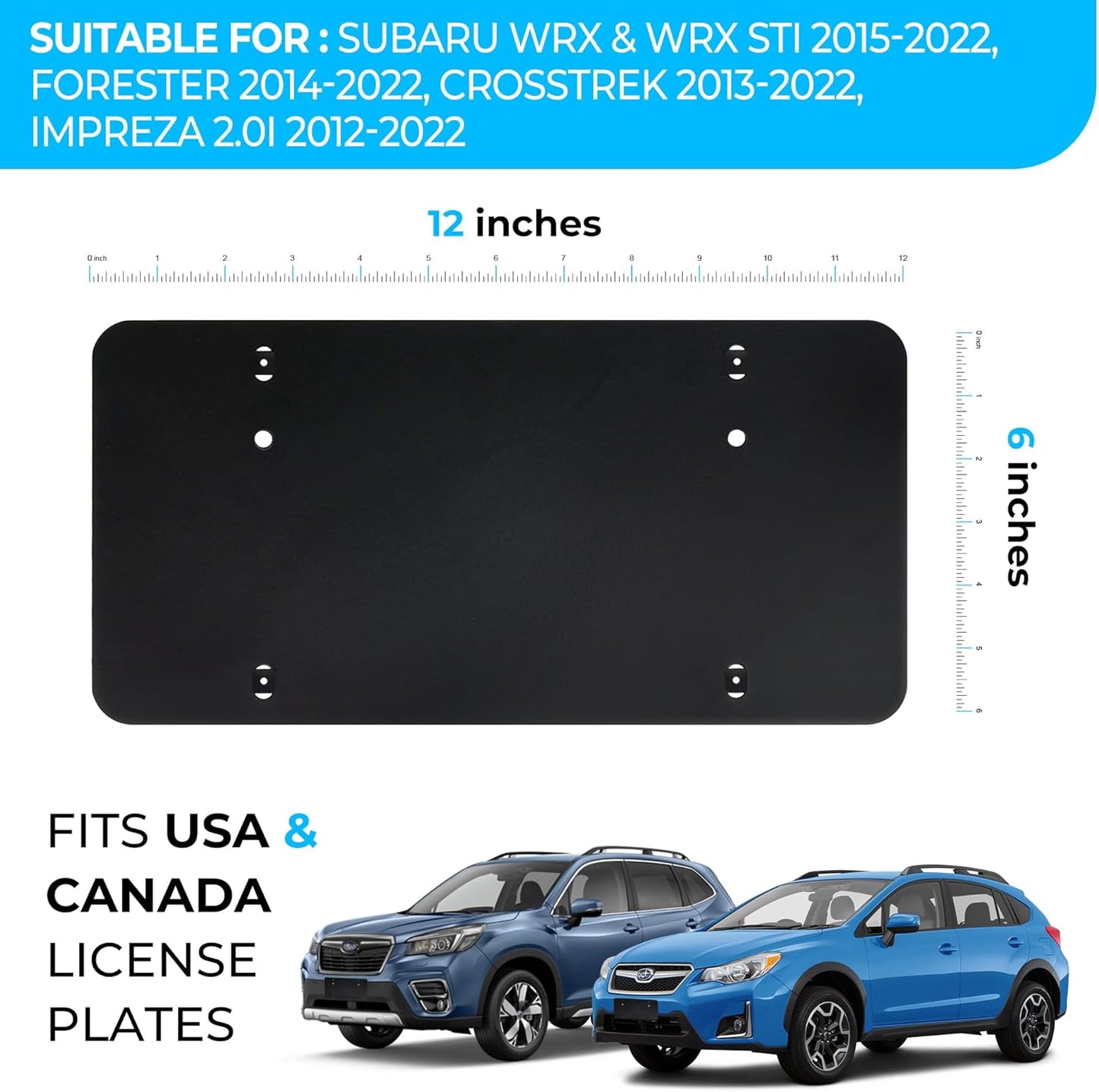 Licence Plate Mounting Bracket for Subaru 2008-2023