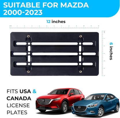 Front Bumper License Plate Bracket for Mazda 2000-2023