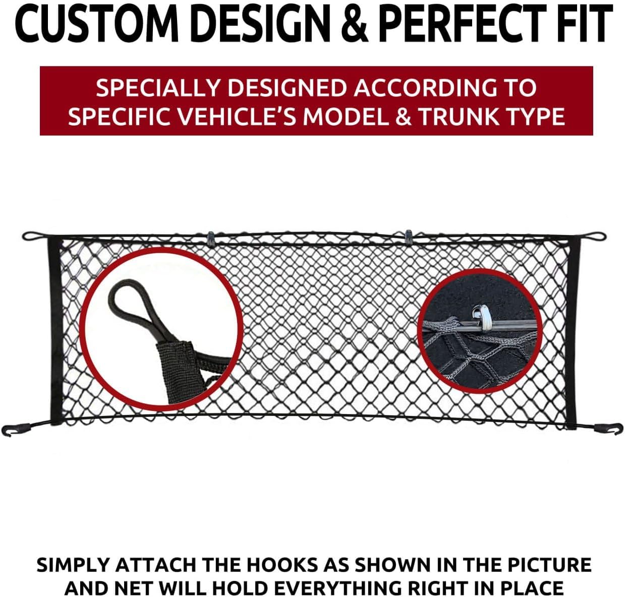 Envelope Style Trunk Cargo Net for TOYOTA Highlander 2014 - 2019