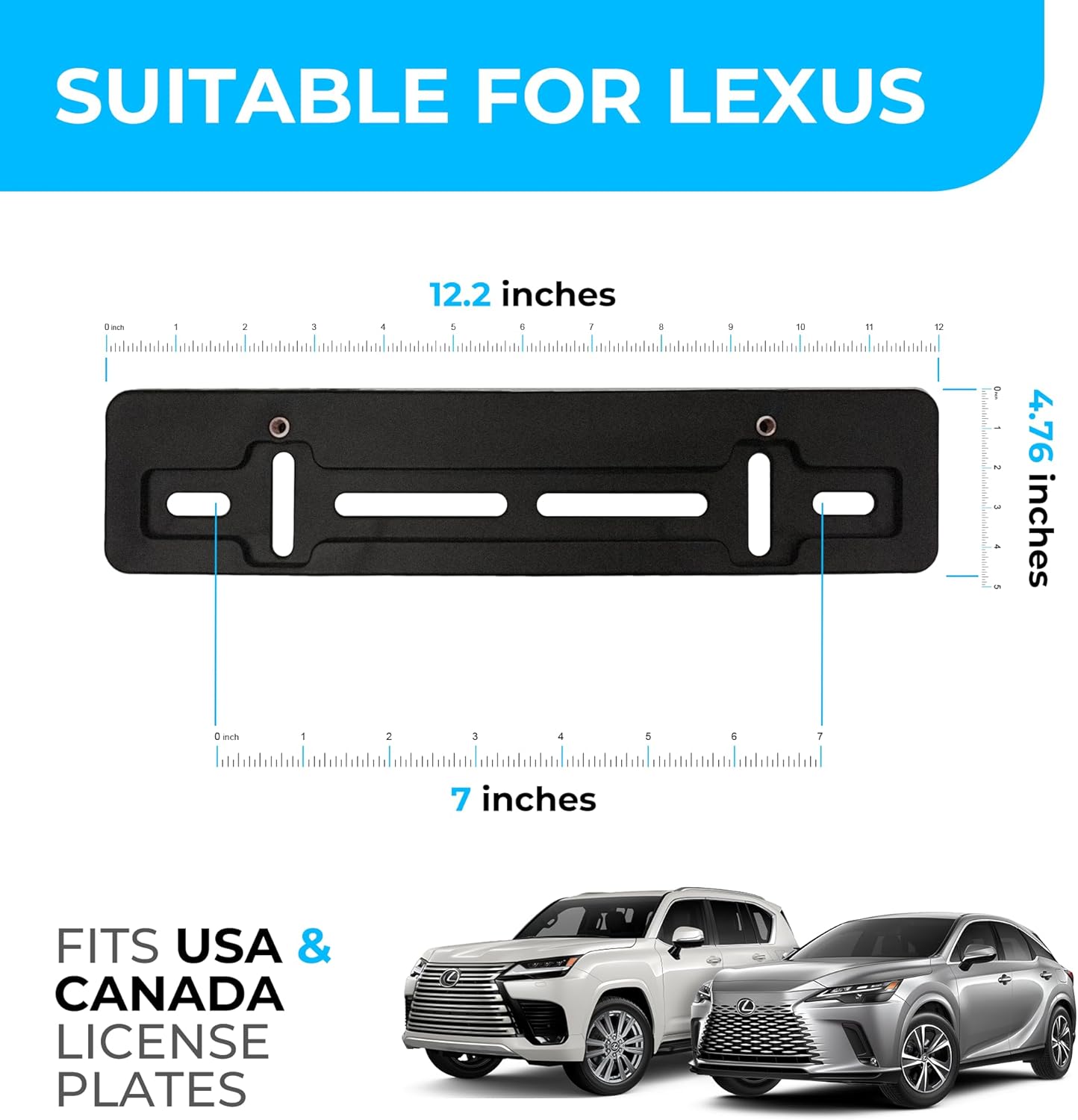 Front Bumper License Plate Bracket for Lexus