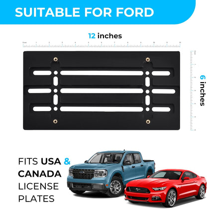 Front Bumper License Plate Bracket for Ford 2000-2024