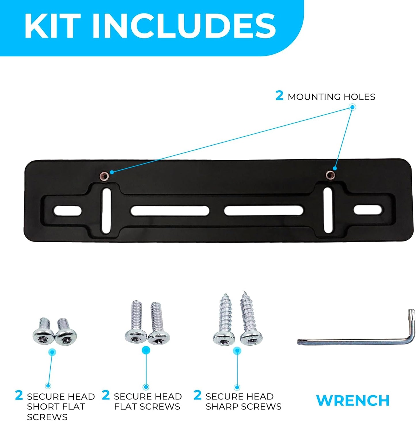 Front Bumper License Plate Bracket for Mazda