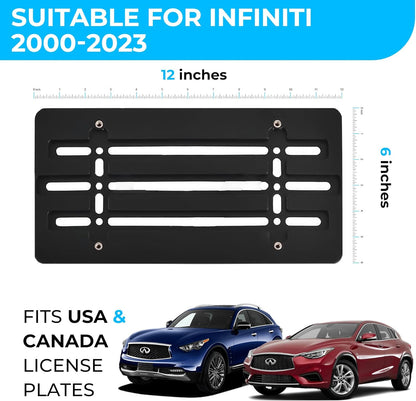 Front Bumper License Plate Bracket for Infiniti 2000-2023