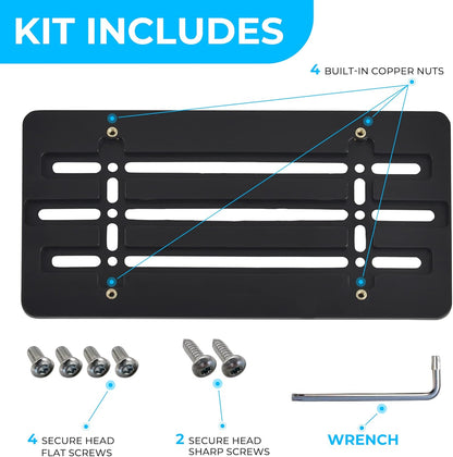 Front Bumper License Plate Bracket for Hyundai and Kia 2000-2023