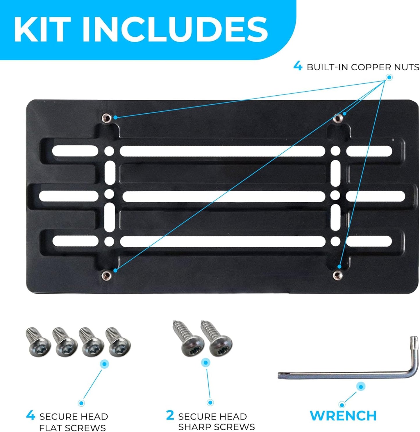 Front Bumper License Plate Bracket for Subaru