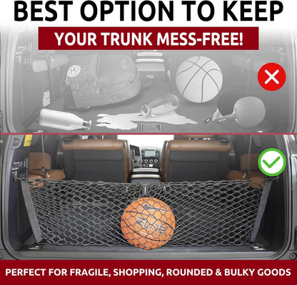 Envelope Style Trunk Cargo Net for Toyota Sequoia 2008-2023